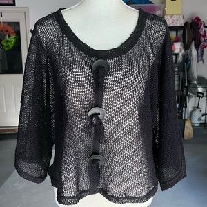 Noelle Brand Cropped Net Top for Ladies; OSFM